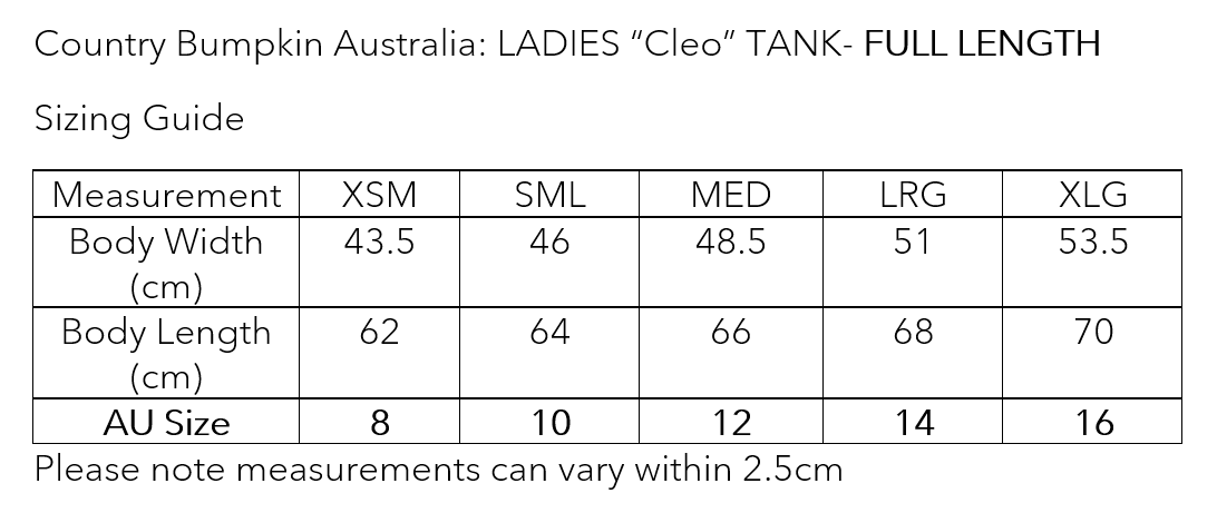 LADIES "Cleo" FULL TANK- NEW PRODUCT!