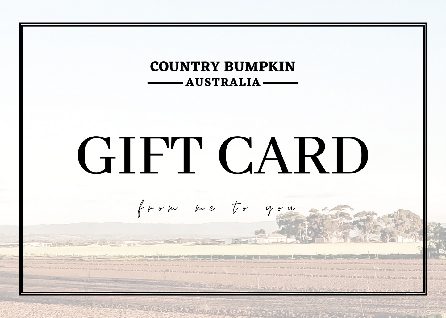 COUNTRY BUMPKIN GIFT CARD