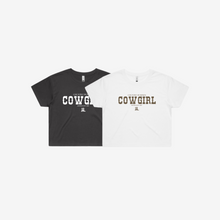 Load image into Gallery viewer, LADIES “Cowgirl” CROP TEE- (MTO)
