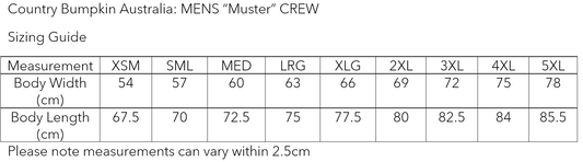 MENS “Muster” CREW - (MTO)