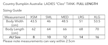 LADIES "Cleo" FULL TANK- NEW PRODUCT!