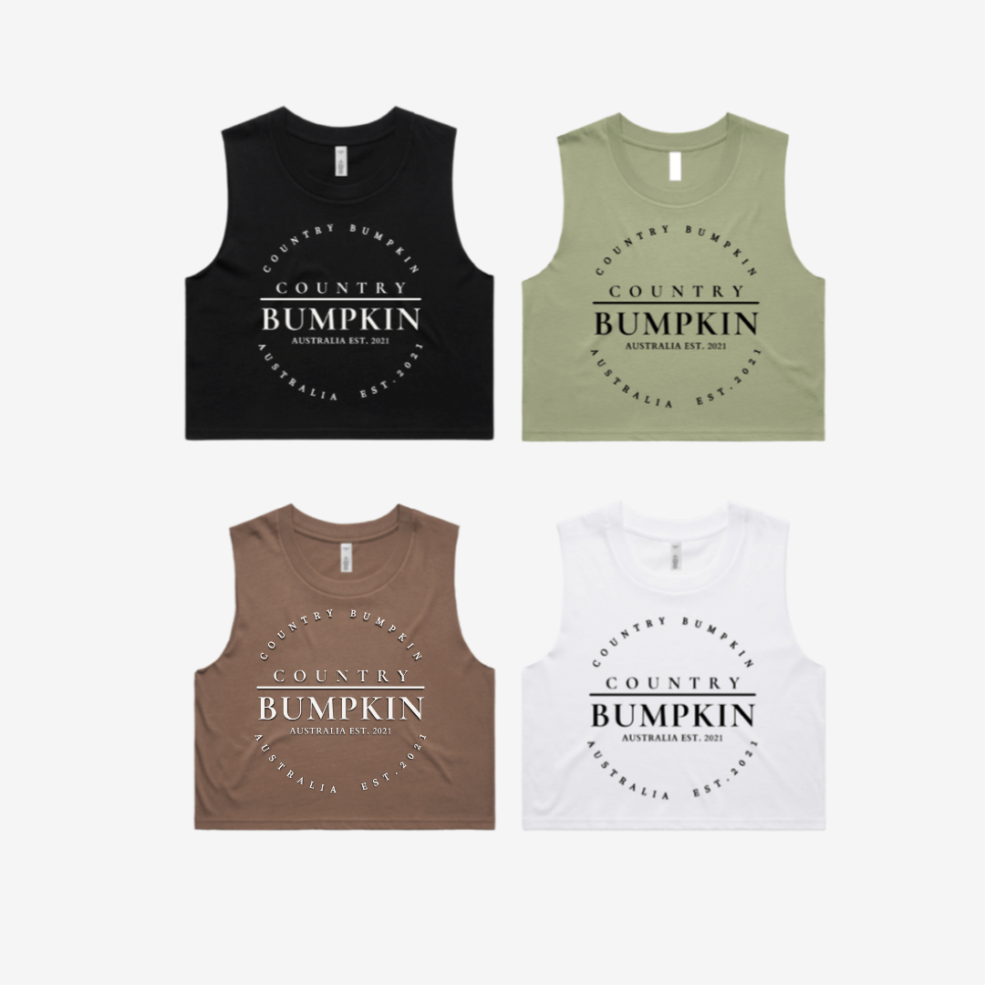LADIES "Cleo" CROP TANK- NEW PRODUCT!