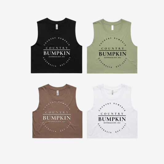 LADIES "Cleo" CROP TANK- NEW PRODUCT!