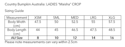 LADIES “Maisha” CROP TEE